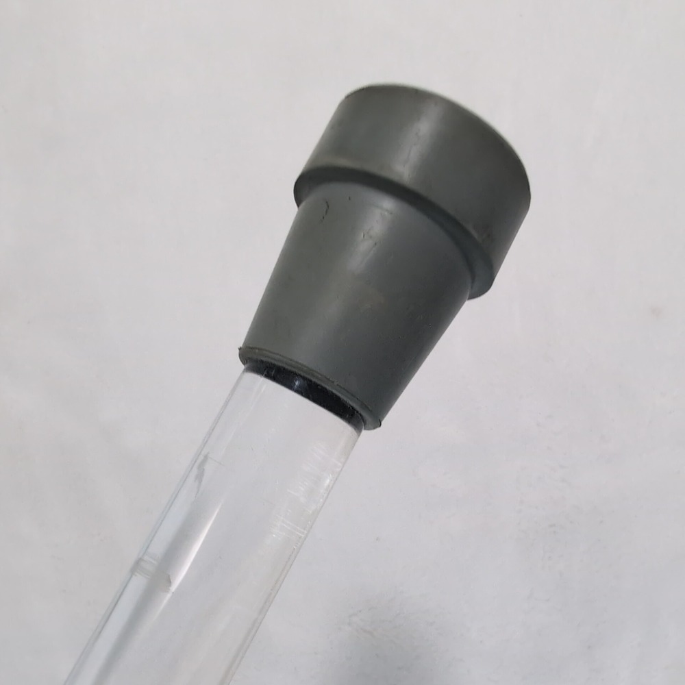 Lucite Walking Cane 32in Clear Acrylic Derby Contour Handle Modernist Right Hand - Picture 8 of 11
